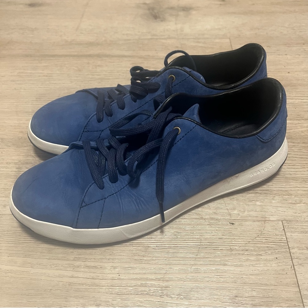 Cole Haan Grand Pro Blue Suede L Shoes Sneakers Mens Size 10‎ M